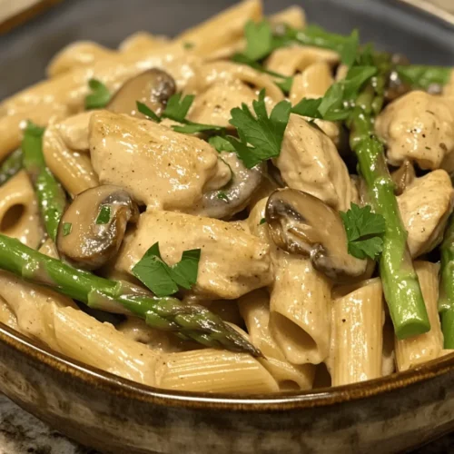 To create a truly exceptional Creamy Mushroom and Asparagus Chicken Penne, it's crucial to understand the core components of the dish. Each ingredient contributes to the overall flavor and texture, making it a well-rounded meal that is as delightful to prepare as it is to eat.
