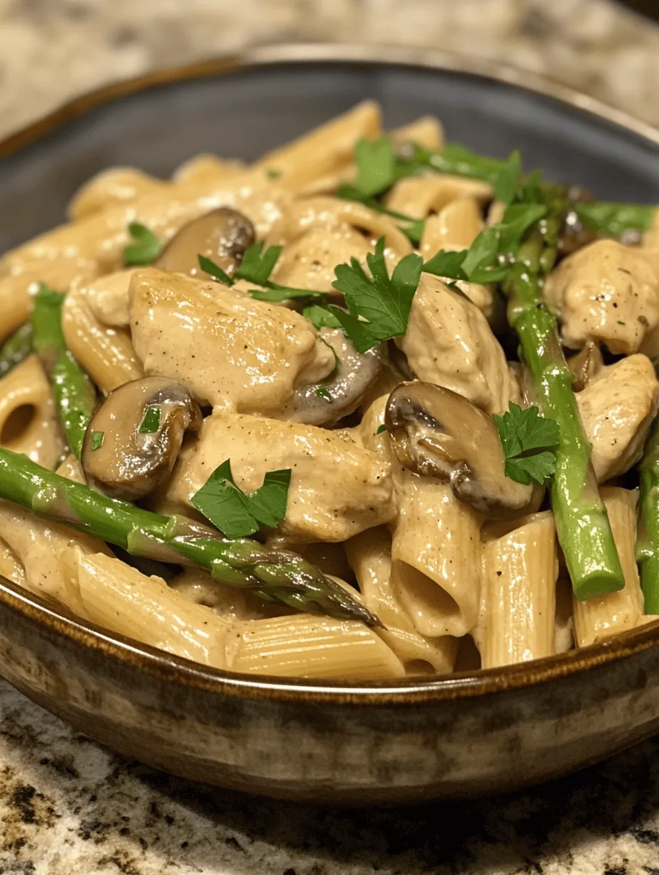 To create a truly exceptional Creamy Mushroom and Asparagus Chicken Penne, it's crucial to understand the core components of the dish. Each ingredient contributes to the overall flavor and texture, making it a well-rounded meal that is as delightful to prepare as it is to eat.
