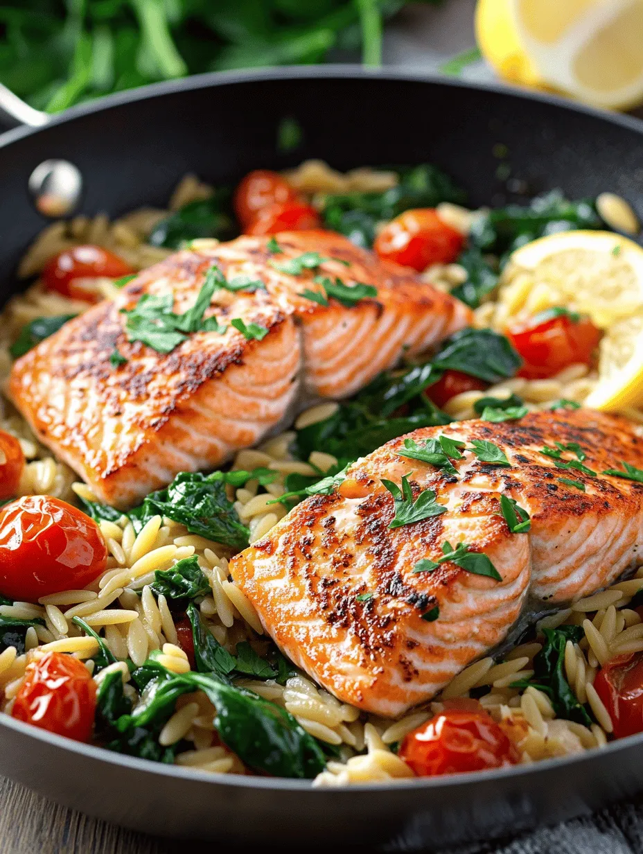 Imagine coming home after a long day, hungry and ready to unwind, yet still wanting a meal that's both delicious and nourishing. Enter the One Skillet Salmon with Lemon Orzo—a dish that epitomizes simplicity, flavor, and health benefits. This delightful recipe combines perfectly pan-seared salmon with the bright, zesty flavors of lemon-infused orzo, all prepared in just one skillet. Not only does this meal come together quickly, making it ideal for busy weeknights, but it also offers a satisfying balance of nutrition and taste that will leave you feeling revitalized.