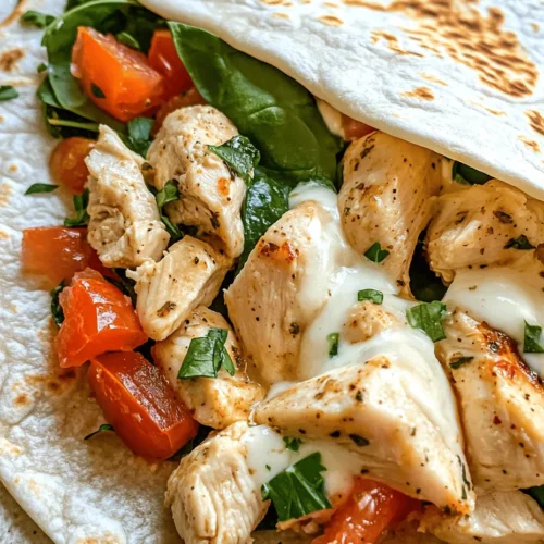 In the world of quick and delicious meals, Cheesy Garlic Chicken Wraps stand out as a mouth-watering option that's both satisfying and easy to prepare. This recipe combines tender marinated chicken with creamy cheeses and fresh vegetables, all wrapped up in a warm tortilla. Ideal for busy weeknights or casual gatherings, these wraps deliver flavor without the hassle. Whether you're a busy professional, a parent juggling multiple tasks, or simply someone who loves a good meal without spending hours in the kitchen, this recipe is sure to become a staple in your cooking repertoire.