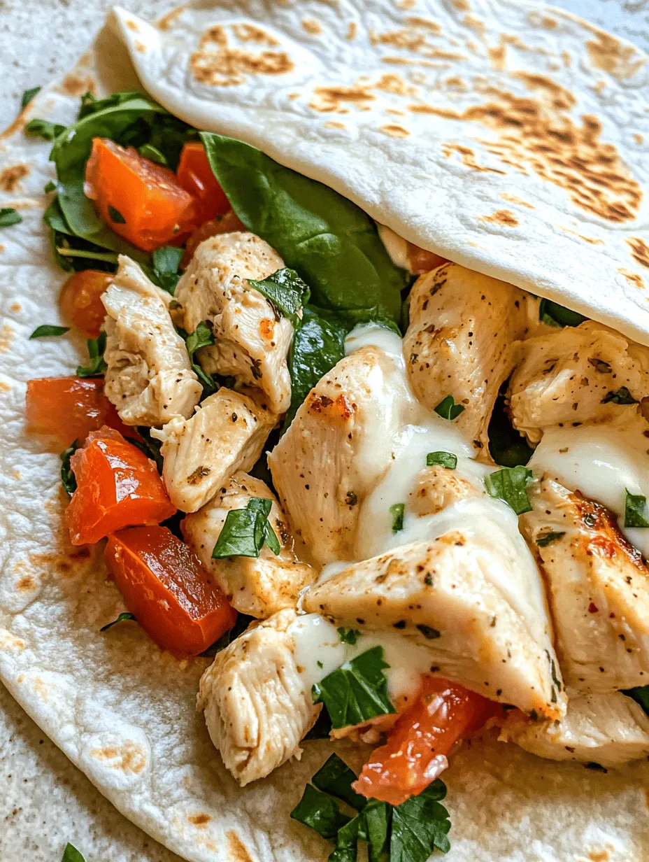 In the world of quick and delicious meals, Cheesy Garlic Chicken Wraps stand out as a mouth-watering option that's both satisfying and easy to prepare. This recipe combines tender marinated chicken with creamy cheeses and fresh vegetables, all wrapped up in a warm tortilla. Ideal for busy weeknights or casual gatherings, these wraps deliver flavor without the hassle. Whether you're a busy professional, a parent juggling multiple tasks, or simply someone who loves a good meal without spending hours in the kitchen, this recipe is sure to become a staple in your cooking repertoire.