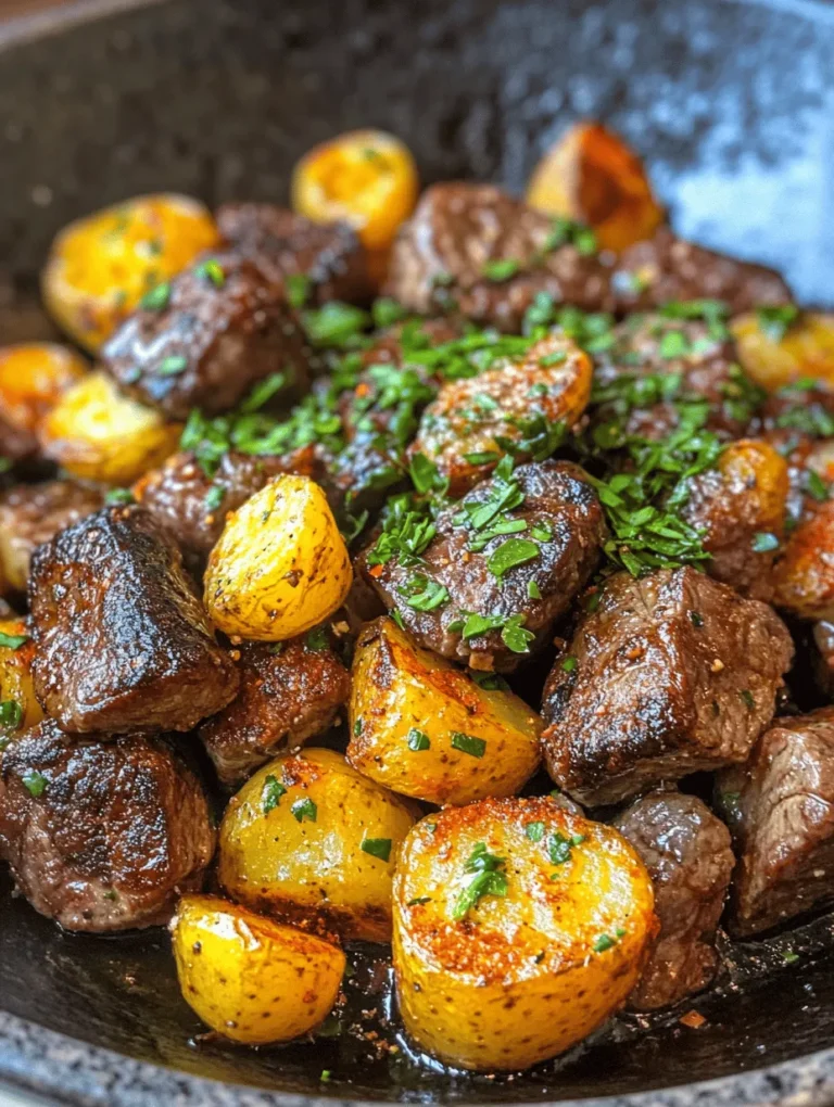 To create the perfect sizzlin’ garlic butter steak bites and crispy potatoes, it is crucial to understand the ingredients involved. Each element contributes to the overall flavor and texture of the dish, enhancing your culinary experience.