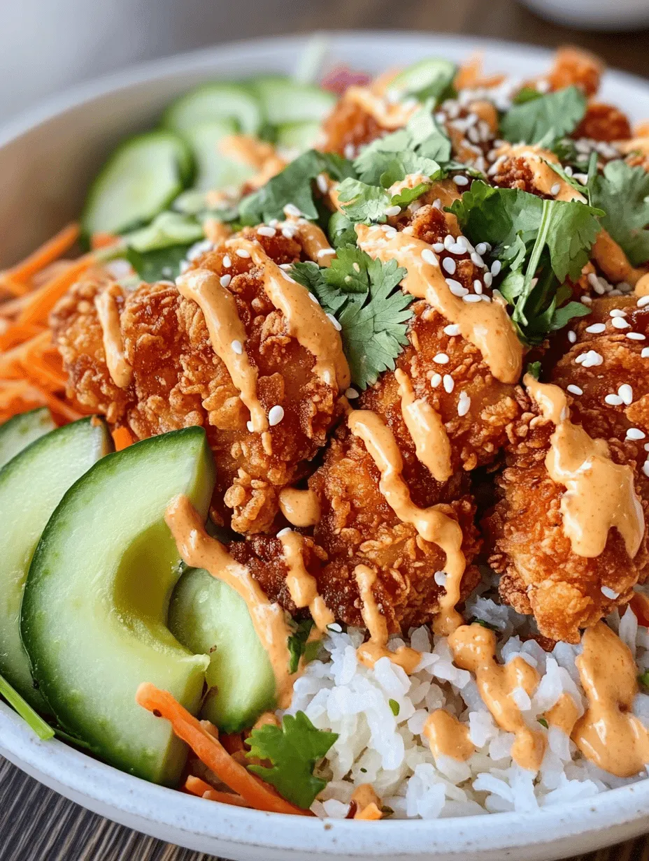 Bang Bang Chicken Bowls are a delightful fusion dish that blends the vibrant, spicy flavors of Asian cuisine with the comforting elements of a hearty meal. This dish has surged in popularity due to its irresistible taste and the balance it brings to the table. Featuring tender chicken, fluffy rice, fresh vegetables, and a mouthwatering sauce, Bang Bang Chicken Bowls cater to both taste buds and nutritional needs. The appeal of this dish lies in its harmonious balance of flavors and textures, making it a favorite among food enthusiasts and health-conscious eaters alike.