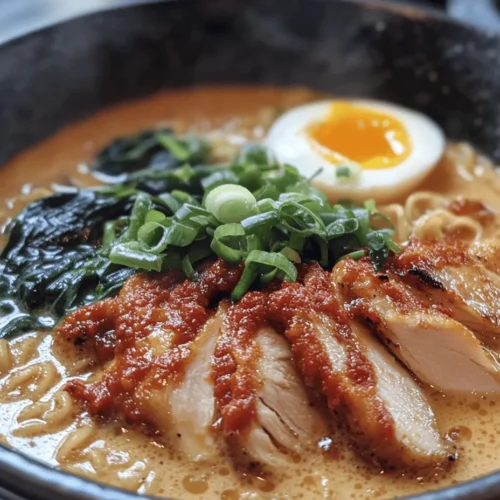 Ramen is more than just a meal; it's an experience that transports you to the bustling streets of Japan, where each bowl tells a story of tradition, flavor, and craftsmanship. Among the many variations of this beloved dish, the Fiery Chicken Ramen with Creamy Garlic Sauce stands out as a daring and delectable option that combines rich flavors and tantalizing heat. This recipe is perfect for those looking to elevate their ramen game, transforming a simple bowl of noodles into a gourmet experience that excites the palate.