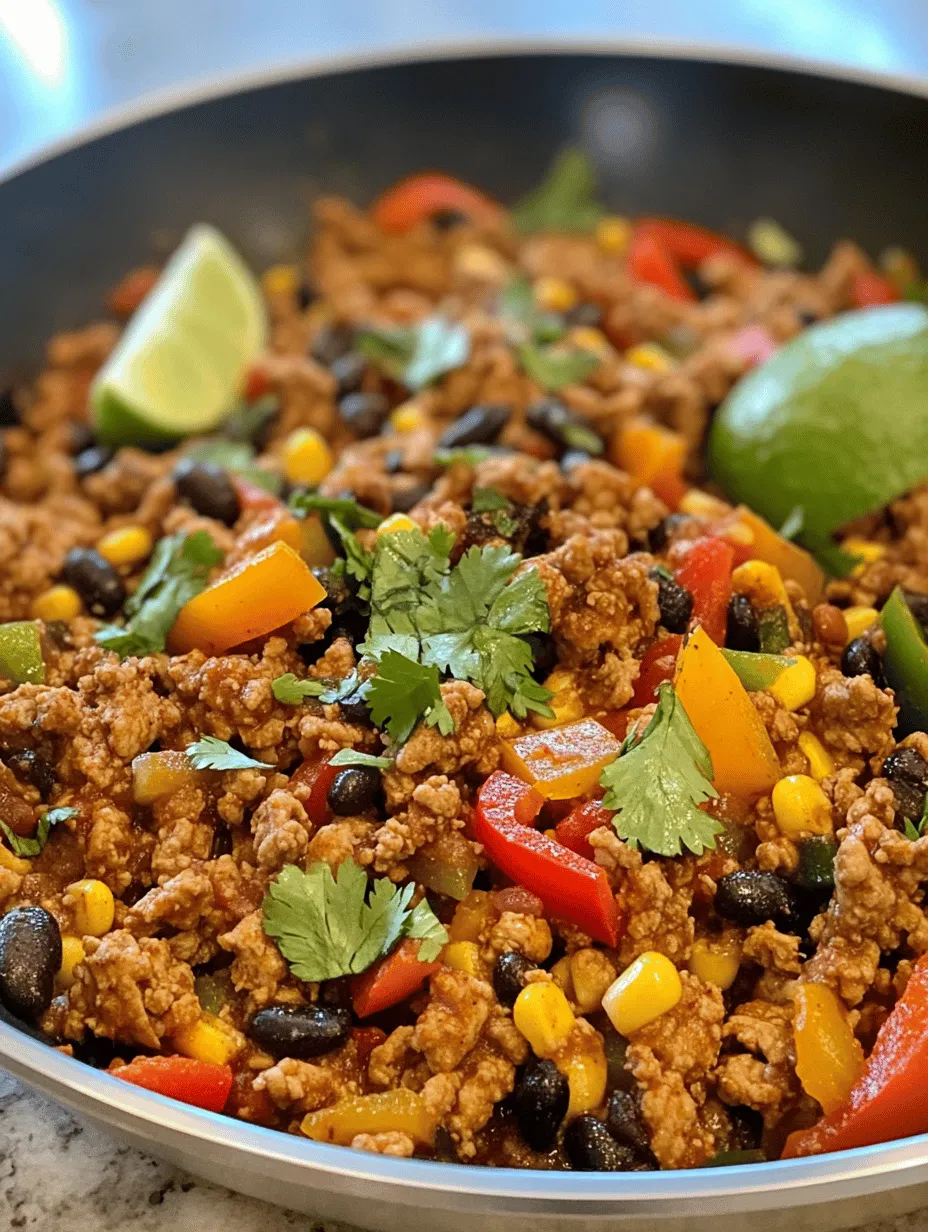 Turkey & Peppers Fiesta is a vibrant and delectable dish that merges the rich flavors of seasoned ground turkey with the sweetness of bell peppers, creating a meal that's not just tasty but also incredibly healthy. This recipe is perfect for those who seek a nutritious alternative to heavier meals without sacrificing flavor. With its colorful presentation and aromatic spices, Turkey & Peppers Fiesta is a feast for the senses, making it a wonderful option for family dinners, meal prep, or even entertaining guests.