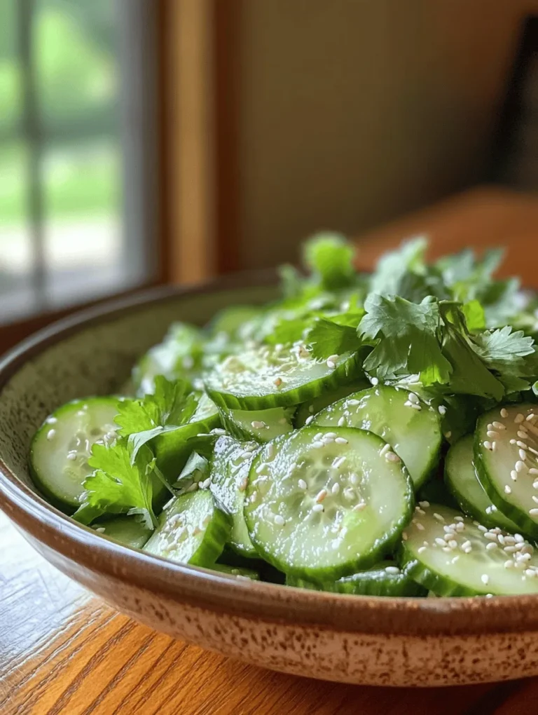 In the realm of Asian cuisine, salads often embody a delightful juxtaposition of textures and flavors, and one dish that perfectly exemplifies this is the Refreshing Asian Cucumber Salad. This salad is not just a side dish; it’s a vibrant celebration of fresh ingredients that can elevate any meal. With its crisp cucumbers, zesty dressings, and an array of aromatic additions, this salad is sure to tantalize your taste buds while providing a refreshing escape from heavier dishes.