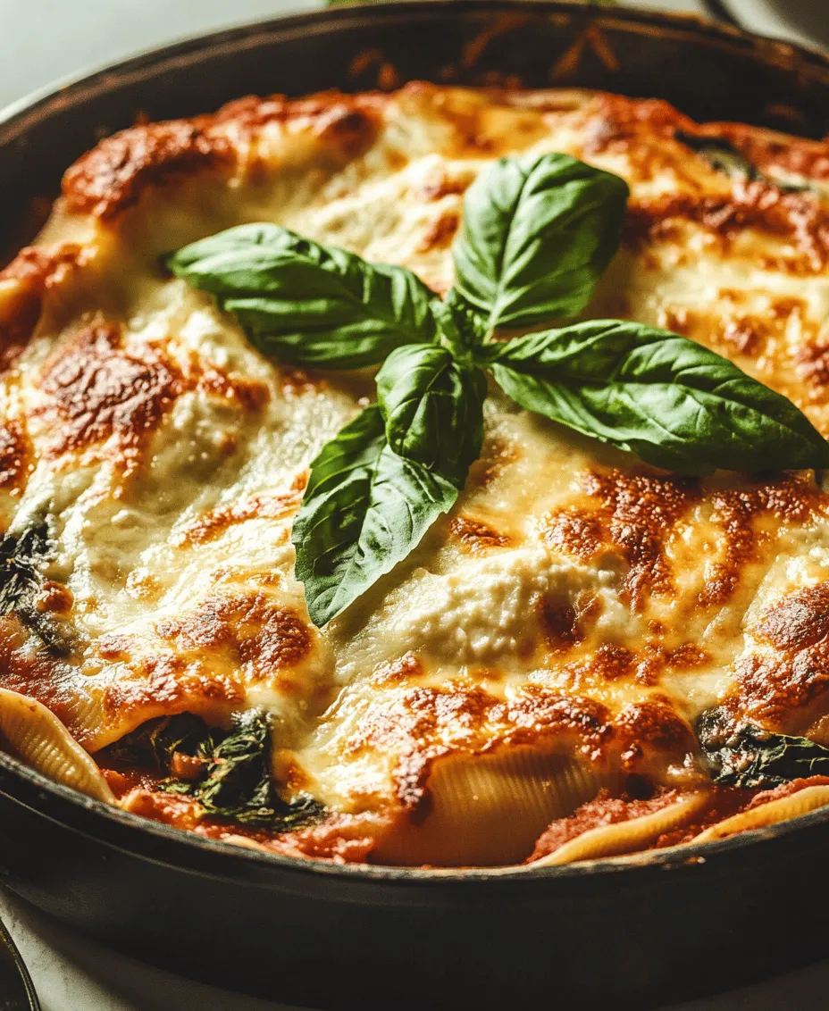 Delve into the heart of Italian cuisine with our Spinach & Ricotta Stuffed Shells Delight, a comforting dish perfect for family dinners or a cozy night in. This recipe marries the rich flavors of creamy ricotta and fresh spinach, enveloped in large pasta shells and baked to perfection with marinara sauce and melted mozzarella. As you savor each bite, you are not just indulging in a delicious meal but also partaking in a culinary tradition that has roots in Italian households for generations.