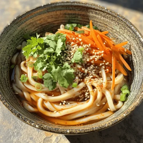 Udon noodles, a staple of Asian cuisine, have captivated food enthusiasts around the world with their delightful texture and versatility. Originating from Japan, these thick, chewy noodles are perfect for a variety of dishes, making them a favorite among noodle lovers. As the culinary landscape continues to evolve, the demand for quick and easy meals has surged, particularly among busy individuals and families looking for delicious options without the hassle of long cooking times. Enter the 10-Minute Chili Oil Udon Noodles—a perfect solution for those craving a flavorful meal in a fraction of the time.