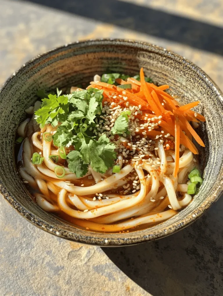 Udon noodles, a staple of Asian cuisine, have captivated food enthusiasts around the world with their delightful texture and versatility. Originating from Japan, these thick, chewy noodles are perfect for a variety of dishes, making them a favorite among noodle lovers. As the culinary landscape continues to evolve, the demand for quick and easy meals has surged, particularly among busy individuals and families looking for delicious options without the hassle of long cooking times. Enter the 10-Minute Chili Oil Udon Noodles—a perfect solution for those craving a flavorful meal in a fraction of the time.