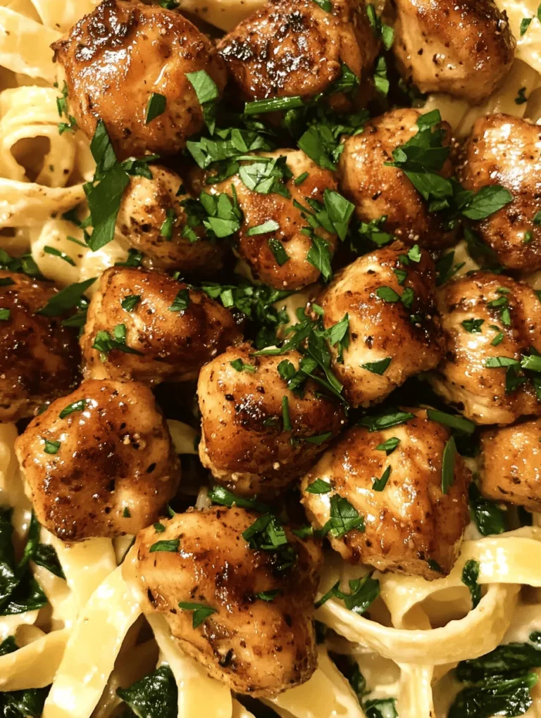 If you’re on the hunt for a meal that combines rich flavors with comforting textures, look no further than Garlic Butter Chicken Bites with Savory Creamy Parmesan Pasta. This dish is a culinary gem that effortlessly marries succulent chicken bites sautéed in a luscious garlic butter sauce with creamy pasta infused with the nutty essence of Parmesan cheese.