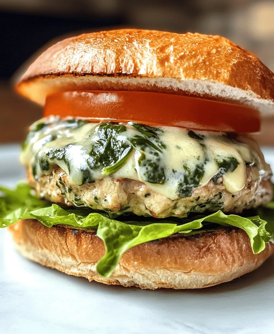 In recent years, chicken burgers have surged in popularity as a healthier alternative to traditional beef burgers. Offering a lighter profile without sacrificing flavor, these savory patties have become a staple for health-conscious diners and culinary enthusiasts alike. Among the myriad of chicken burger recipes, the <strong>Creamy White Cheddar & Spinach Chicken Burger</strong> stands out as a delicious and nutritious option that both satisfies cravings and supports a balanced diet.” /></p>
</p>
<h3>Heat Management: Achieving a Golden-Brown Crust</h3>
</p>
<p>Creating a perfect golden-brown crust on your Creamy White Cheddar & Spinach Chicken Burgers is essential for both flavor and texture. To achieve this, start by preheating your grill or skillet over medium-high heat. This ensures that the burgers sear correctly when they make contact with the cooking surface.</p>
</p>
<p>Once your cooking surface is hot, add a small amount of oil to prevent sticking. Using a neutral oil with a high smoke point, such as canola or avocado oil, will give you the best results. When placing the burgers on the grill or skillet, avoid pressing down on them with a spatula. This can release the juices and lead to a dry burger. Instead, let them sear undisturbed for about 4-5 minutes on one side before flipping them over.</p>
</p>
<p>For an optimal crust, you can also use a technique called the “two-zone cooking method.” Start with high heat to develop the crust and then move the burgers to a cooler part of the grill or reduce the heat on your stovetop to cook through without burning the outside. This way, you allow the chicken to cook evenly while preserving that desirable crispy exterior.</p>
</p>
<h3>Cooking Time and Temperature: Safety First</h3>
</p>
<p>The internal temperature of your Creamy White Cheddar & Spinach Chicken Burgers is paramount for both safety and quality. Ground chicken should reach an internal temperature of 165°F (75°C) to ensure that it is safe to eat. Using a meat thermometer is the most reliable method to check for doneness. Insert the thermometer into the center of the patty, avoiding contact with the cooking surface for an accurate reading.</p>
</p>
<p>Cooking times may vary based on the thickness of your patties and the cooking method used. Typically, burgers will take about 5-7 minutes per side on medium heat. However, always rely on the thermometer rather than just timing to ensure a safe and juicy burger.</p>
</p>
<h3>Toasting the Buns: Enhancing the Overall Burger Experience</h3>
</p>
<p>Toasting your burger buns is a simple step that can elevate your Creamy White Cheddar & Spinach Chicken Burgers to a whole new level. Begin by slicing the buns in half and lightly buttering the cut sides. Place them on the grill or in a skillet over low heat. Toasting the buns for about 2-3 minutes will help them develop a delightful crunch while remaining soft on the inside.</p>
</p>
<p>Toasting not only adds flavor but also helps to create a barrier that keeps the bun from becoming soggy from the burger juices and toppings. Once toasted, set them aside until you are ready to assemble your burger.</p>
</p>
<h3>Assembling the Ultimate Chicken Burger</h3>
</p>
<p>Now that your patties are cooked and your buns are toasted, it’s time to assemble your ultimate chicken burger. Begin with the bottom half of the toasted bun, adding a generous layer of your creamy white cheddar sauce directly onto the bun. This will provide an excellent flavor foundation and help hold the burger in place.</p>
</p>
<p>Next, place the cooked chicken patty on top of the sauce. This is the perfect time to add your favorite toppings. Fresh lettuce adds a nice crunch, while slices of ripe tomato provide juiciness and acidity that balance the richness of the cheddar. For those who want an extra cheesy experience, an additional slice of cheddar on top of the patty just before serving can be a game-changer.</p>
</p>
<p>Finally, crown your creation with the top half of the toasted bun. Don’t underestimate the importance of presentation here; a well-assembled burger is more inviting and enhances the overall eating experience. Take a moment to ensure everything looks appealing before diving in.</p>
</p>
<h3>Pairing Suggestions for Sides</h3>
</p>
<p>To enhance your meal, consider pairing your Creamy White Cheddar & Spinach Chicken Burgers with a variety of sides. Fresh, crunchy coleslaw can provide a refreshing contrast to the savory flavors of the burger, while sweet potato fries offer a deliciously sweet balance. Alternatively, a crisp garden salad can lighten the meal and add a burst of color to your plate. For a heartier option, consider pairing with seasoned roasted vegetables or a classic potato salad. The key is to complement the flavors of your burger while providing a well-rounded meal.</p>
</p>
<h3>Nutritional Benefits of Creamy White Cheddar & Spinach Chicken Burgers</h3>
</p>
<p>One of the standout features of the Creamy White Cheddar & Spinach Chicken Burgers is their nutritional profile. Each serving contains approximately 350 calories, making them a relatively light option compared to traditional beef burgers, which can often exceed 500 calories.</p>
</p>
<p>In terms of protein, these chicken burgers provide about 30 grams per serving, giving you a substantial source of this vital macronutrient. The addition of spinach not only enhances the flavor but also boosts the nutritional value by adding fiber, vitamins A and C, and iron.</p>
</p>
<p>When compared to traditional beef burgers, these chicken burgers generally contain less saturated fat, making them a healthier choice for those looking to reduce their fat intake. They also offer a unique flavor profile thanks to the creamy white cheddar, which enhances the overall taste without the need for excessive condiments.</p>
</p>
<h3>Versatility of the Recipe</h3>
</p>
<p>One of the most appealing aspects of the Creamy White Cheddar & Spinach Chicken Burgers is their versatility, allowing you to cater to various dietary needs. For those who are gluten-free, you can easily substitute regular buns with gluten-free alternatives or serve the patties on lettuce wraps.</p>
</p>
<p>If dairy is a concern, consider using dairy-free cheese options available on the market today. There are also vegan cream cheeses that can serve as a substitute for the creamy white cheddar sauce, allowing everyone to enjoy this delicious meal without sacrificing their dietary restrictions.</p>
</p>
<p>For meal prep enthusiasts, these patties can be made ahead of time. Simply store the uncooked patties in an airtight container or freeze them for later use. When you’re ready to enjoy, just thaw and cook as directed. Alternatively, you can prepare the patties in advance and reheat them in the oven or on the stovetop for a quick and healthy meal.</p>
</p>
<p>Additionally, consider incorporating these patties into salads or wraps for a creative twist. Slicing the cooked patties and tossing them on a bed of mixed greens with a light dressing can create a refreshing and satisfying dish, perfect for lunch or dinner.</p>
</p>
<h3>Conclusion</h3>
</p>
<p>In summary, the Creamy White Cheddar & Spinach Chicken Burgers stand out as a delicious and nutritious alternative to traditional fast food burgers. With their succulent chicken base, enriched by creamy cheddar and nutrient-rich spinach, these burgers strike an excellent balance between taste and health. The thoughtful preparation techniques, from achieving a perfect crust to selecting complementary toppings, ensure a delightful culinary experience.</p>
</p>
<p>Exploring homemade burgers not only gives you control over the ingredients but also allows you to customize flavors according to your preferences. So, whether you’re a health-conscious eater or simply a burger enthusiast, these chicken burgers are sure to satisfy your cravings, proving that healthier options can also be incredibly flavorful. Enjoy making your own Creamy White Cheddar & Spinach Chicken Burgers and relish the satisfaction of a homemade meal that benefits both your palate and your health.</p>
<div id=