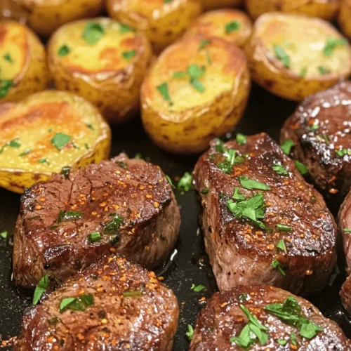 If you're seeking a dish that perfectly balances savory flavors and textures, look no further than Garlic Butter Steak Bites & Crispy Potatoes. This delightful recipe has become a favorite among home cooks for its simplicity and impressive taste. Whether you're planning a family dinner, a romantic date night, or a casual gathering with friends, this dish is sure to impress. The juicy, tender steak bites, combined with the crispy, golden potatoes, create a harmonious meal that satisfies both the palate and the appetite.