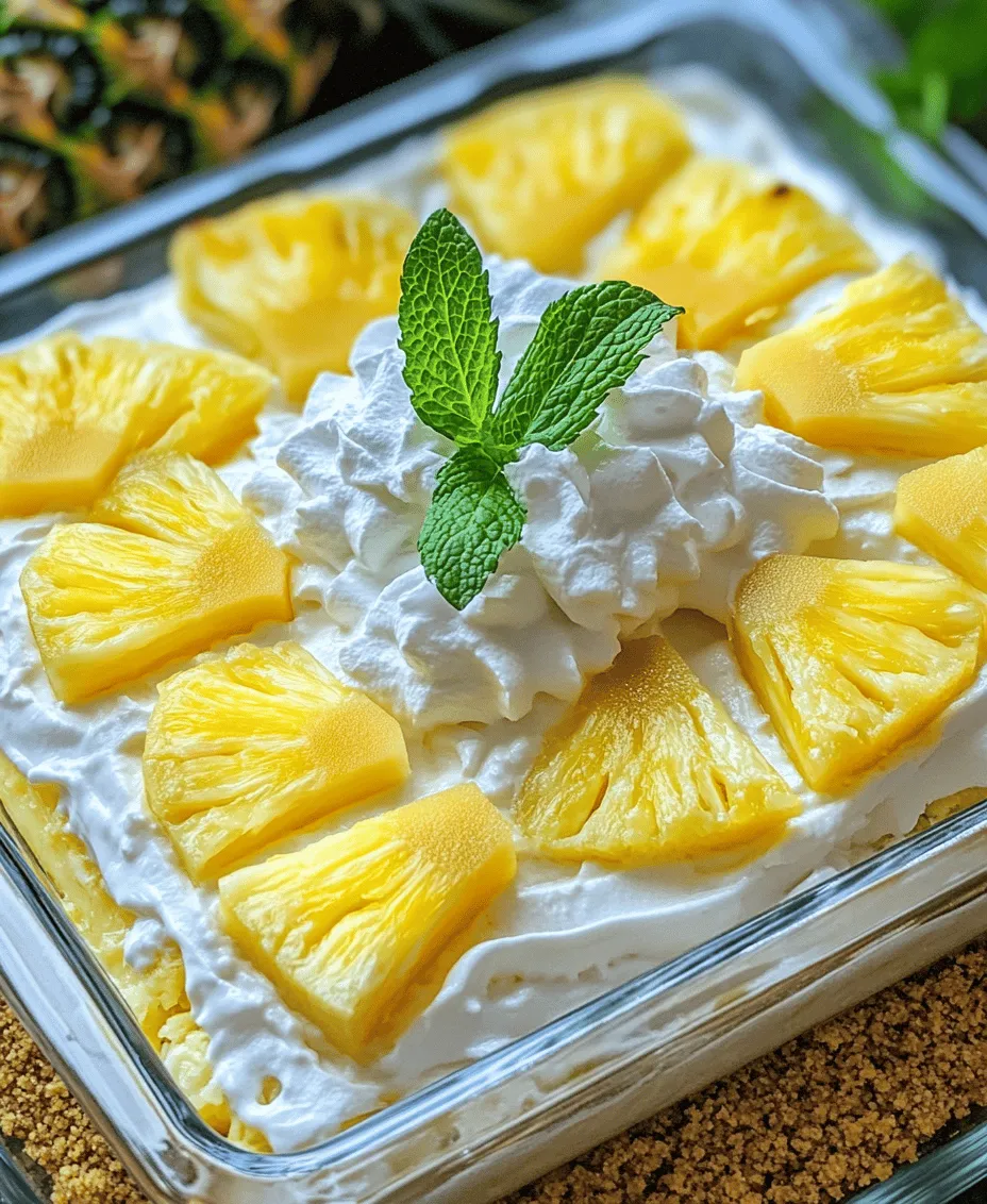 Exploring the core components of the No Bake Pineapple Cream Dessert is essential to appreciate its flavors and textures. Each ingredient plays a crucial role in contributing to the overall taste and presentation of the dish. Let’s take a closer look at the primary ingredients that make this dessert a crowd-pleaser.