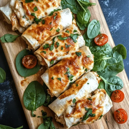 Wraps have become a staple in modern cuisine, celebrated for their convenience, versatility, and the ability to cater to a variety of tastes and dietary preferences. They are not just a quick solution for busy weekdays; wraps can be dressed up or down for any occasion, from casual family dinners to elegant gatherings. Among the myriad of wrap options, Cheesy Garlic Chicken Wraps stand out as a particularly comforting and satisfying choice. This recipe combines the savory goodness of chicken with the rich flavors of cheese and garlic, all wrapped in a soft tortilla, making it a perfect meal for any time of day.