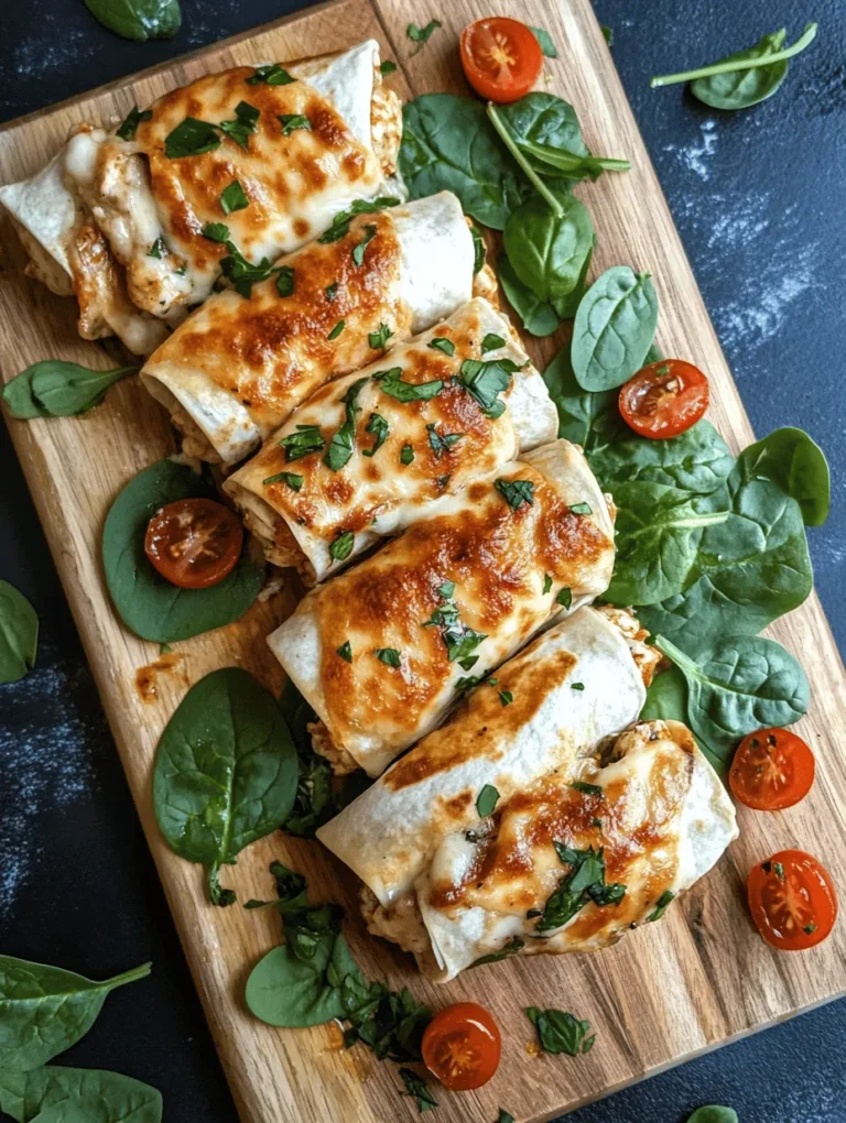 Wraps have become a staple in modern cuisine, celebrated for their convenience, versatility, and the ability to cater to a variety of tastes and dietary preferences. They are not just a quick solution for busy weekdays; wraps can be dressed up or down for any occasion, from casual family dinners to elegant gatherings. Among the myriad of wrap options, Cheesy Garlic Chicken Wraps stand out as a particularly comforting and satisfying choice. This recipe combines the savory goodness of chicken with the rich flavors of cheese and garlic, all wrapped in a soft tortilla, making it a perfect meal for any time of day.