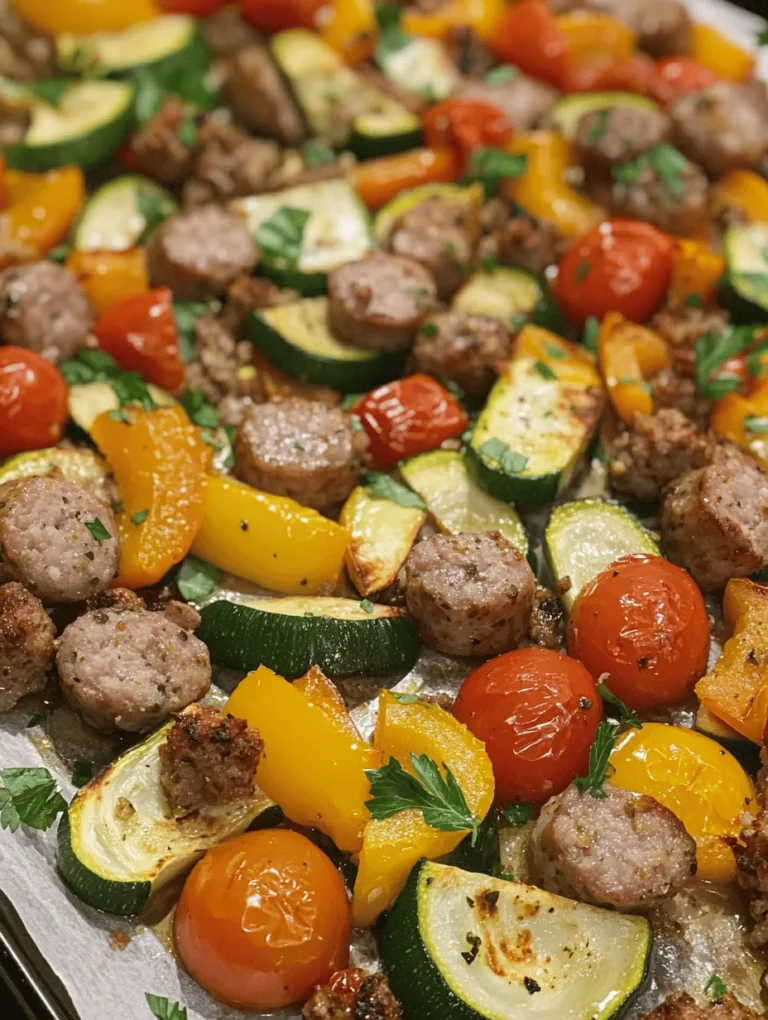 Are you looking for a quick, delicious, and nutritious meal that requires minimal cleanup? Look no further than the Sizzling Sheet Pan Sausage and Veggies. This vibrant dish combines the robust flavors of Italian sausage with a colorful medley of fresh vegetables, all roasted to perfection on a single sheet pan. Perfect for busy weeknights or casual gatherings, this recipe not only satisfies your taste buds but also saves you time in the kitchen.