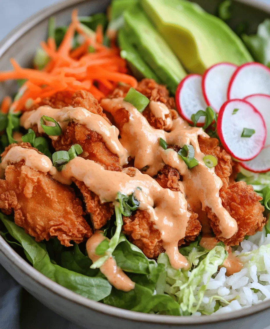 The Bang Bang Chicken Bowl is a vibrant and flavorful dish that has quickly garnered a dedicated fanbase among food enthusiasts. This culinary creation combines crispy fried chicken with a medley of fresh vegetables and a creamy, spicy sauce that leaves a lasting impression on the taste buds. Whether you’re looking for an enticing option for casual dinners or a satisfying meal prep solution, the Bang Bang Chicken Bowl offers a delightful balance of textures and flavors that makes it a standout choice.