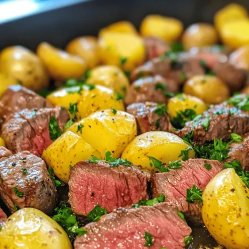 The Sizzling Garlic Butter Steak and Potatoes Skillet is more than just a meal; it's an experience. The sizzling sound as the steak hits the hot skillet, the intoxicating aroma of garlic wafting through your kitchen, and the satisfying crunch of perfectly cooked potatoes all come together in a harmonious blend that speaks to the heart of home cooking. This dish is not only delicious; it’s also a feast for the senses, making it ideal for gatherings or intimate dinners.