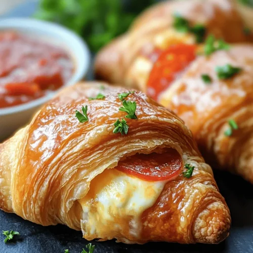 Are you in search of a delicious snack or appetizer that can effortlessly impress your guests? Look no further! Mozzarella Pepperoni Croissant Rolls are the perfect solution, blending the buttery goodness of croissant dough with the savory flavors of pepperoni and gooey mozzarella cheese. This recipe is not only easy to make, but it also brings a delightful twist to traditional appetizers, making it ideal for gatherings, game days, or a cozy family night in.