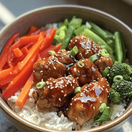 At the heart of our Sticky Chicken Rice Bowls lies jasmine rice, a long-grain variety known for its distinct floral aroma and slightly sticky texture when cooked. Originating from Southeast Asia, jasmine rice is a staple in many Asian cuisines and is celebrated for its versatility and flavor. The grains are soft and slightly sticky, making them perfect for absorbing sauces and flavors from the dish.