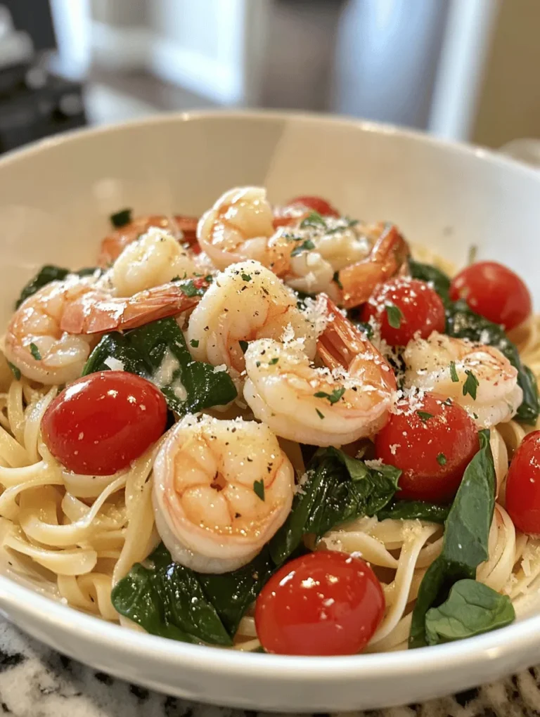 Lemon Garlic Shrimp Pasta with Spinach is a delightful and flavorful dish that perfectly marries the rich taste of shrimp with the freshness of garlic and the zest of lemon. This pasta dish embodies the essence of Mediterranean cuisine, bringing together simple yet vibrant ingredients to create a meal that is both satisfying and nutritious. Ideal for quick weeknight dinners or special occasions, this recipe is a favorite among seafood lovers and pasta enthusiasts alike.