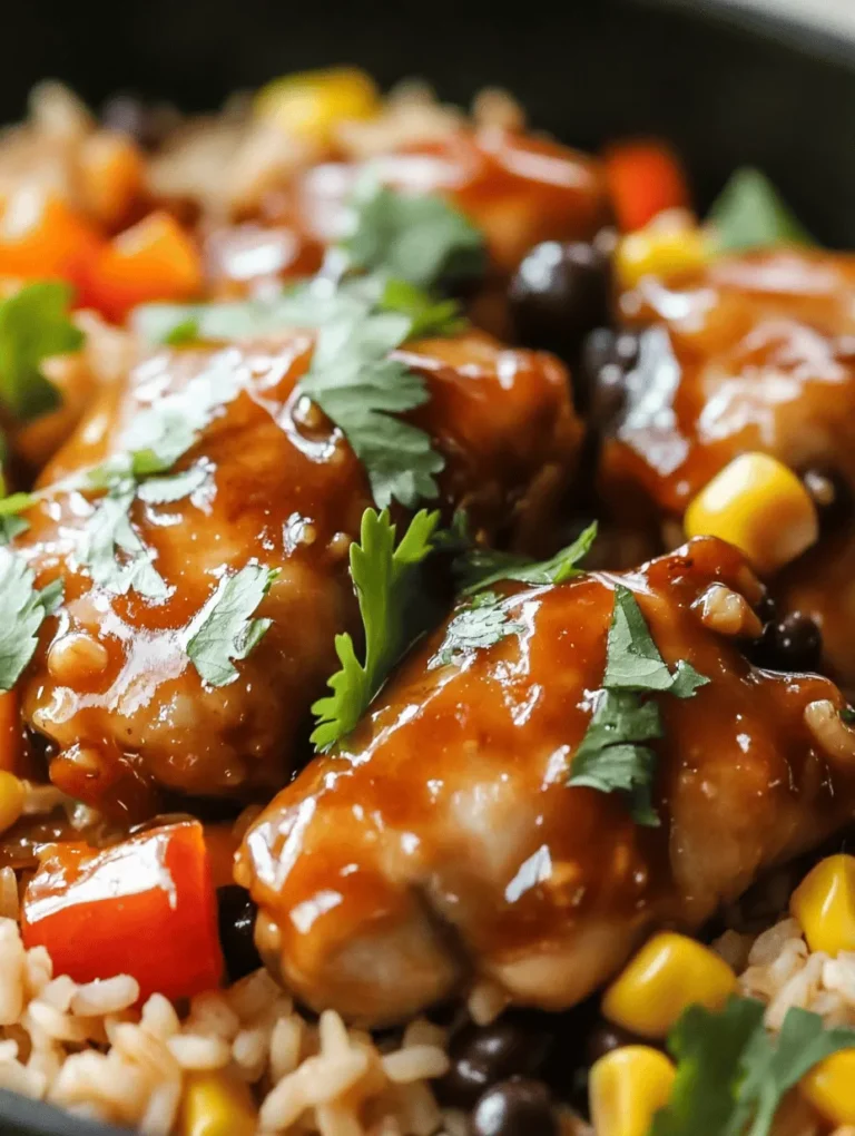 The One-Pan Honey BBQ Chicken Rice is the ultimate comfort food, offering a delightful combination of savory flavors and satisfying textures. This dish is perfect for busy weeknights or leisurely weekends when you want a meal that feels hearty yet is simple to prepare. Imagine succulent chicken thighs simmered in a rich honey BBQ sauce, perfectly complemented by fluffy rice and vibrant vegetables—all cooked together in one pan! This recipe not only promises a burst of flavor but also ensures that cleanup is a breeze, making it a favorite choice for home cooks everywhere.