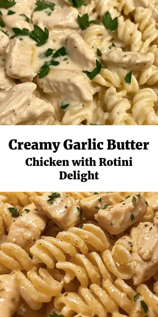 Indulge in the rich flavors of creamy garlic butter chicken and rotini! This one-pot wonder combines tender chicken cooked to perfection with rotini pasta, all tossed in a luscious Parmesan sauce. With just a few simple ingredients like garlic, butter, and heavy cream, you can whip up a delicious meal in under 30 minutes. Perfect for busy weeknights or a cozy dinner at home, this dish is sure to impress. Don't forget the fresh parsley for a pop of color!