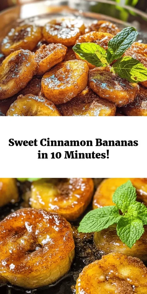 Indulge in a delightful treat with these sizzling sweet cinnamon bananas! In just 10 minutes, transform ripe bananas into a warm, caramelized dessert that’s bursting with flavor. Melt butter, add slices of banana, and watch as they turn golden brown. Sprinkle with brown sugar and cinnamon for a dreamy glaze, and finish with a drizzle of honey. Perfect for a quick dessert or a tasty snack, serve warm and garnish with fresh mint for a pop of color!