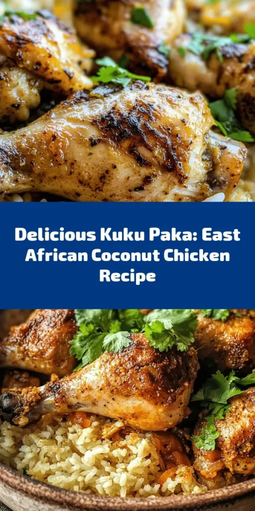 Discover the delightful flavors of East Africa with this savory Kuku Paka, a coconut chicken dish that's perfect for sharing. Tender marinated chicken simmers in a fragrant coconut milk sauce, infused with warm spices and a hint of lime. Serve it over fluffy rice or alongside chapati for a complete meal. This recipe boasts a prep time of just 30 minutes and is ready to impress in about an hour. Enjoy a taste of adventure that your family will love!