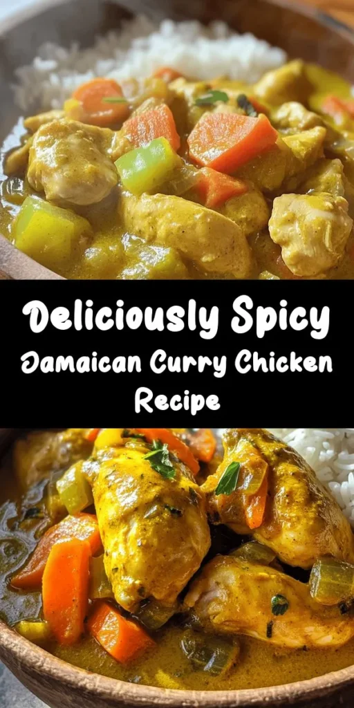 Dive into the tropical flavors of Jamaica with this Authentic Jamaican Curry Chicken recipe! Juicy chicken pieces marinated in aromatic spices like Jamaican curry and allspice are sautéed to perfection, then simmered with colorful veggies and creamy coconut milk. A whole Scotch bonnet pepper adds just the right kick of heat. Serve this mouthwatering dish over steamed rice or traditional rice and peas for a delightful meal that serves 4-6. Perfect for family dinners or special occasions!