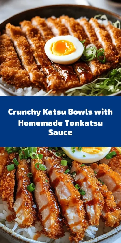 Dive into the deliciousness of Crispy Katsu Bowls with homemade Tonkatsu Sauce! This easy recipe features tender pork chops coated in crunchy panko, served over a bed of fluffy Japanese rice and fresh cabbage. Top it off with a soft-boiled egg and a drizzle of tangy sauce for the ultimate comfort meal. Perfect for dinner or a special occasion, these bowls are sure to impress your family and friends! Try it today.