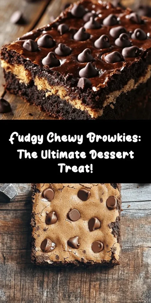 Indulge in the ultimate dessert with our Best Fudgy Chewy Browkies! Combining rich brownie goodness with soft, chocolate chip cookies, this treat is perfect for any occasion. With simple ingredients like butter, sugar, and cocoa powder, these delectable squares are easy to make and irresistible. Baking only takes about 25-30 minutes, so you can enjoy a warm slice of heaven in no time. Get ready to satisfy your sweet tooth!