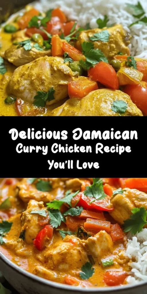 Dive into the vibrant flavors of Jamaica with this authentic curry chicken recipe! Made with tender chicken thighs marinated in a blend of Jamaican curry and allspice, this dish bursts with bold spices and creamy coconut milk. Infused with fresh herbs, garlic, and a kick of Scotch bonnet peppers, it's perfect served over jasmine rice or with rice and peas. Easy to follow and deliciously satisfying, this recipe is a must-try for any home cook! 🌶️🍗🥥