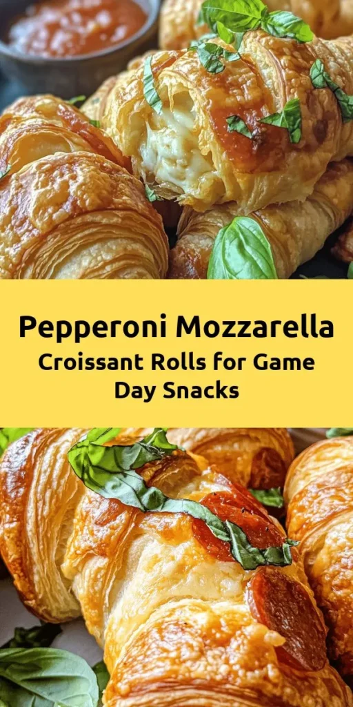 Indulge in these delicious Mozzarella Pepperoni Croissant Rolls! Perfect for a quick snack or an appetizer, these golden treats are filled with gooey mozzarella, savory pepperoni, and a hint of Italian seasoning. With just a few simple ingredients, you can whip them up in no time. Bake until golden and serve with warm marinara sauce for dipping. Easy to make and irresistibly tasty, they’re sure to be a hit at any gathering! Enjoy in just 25 minutes!