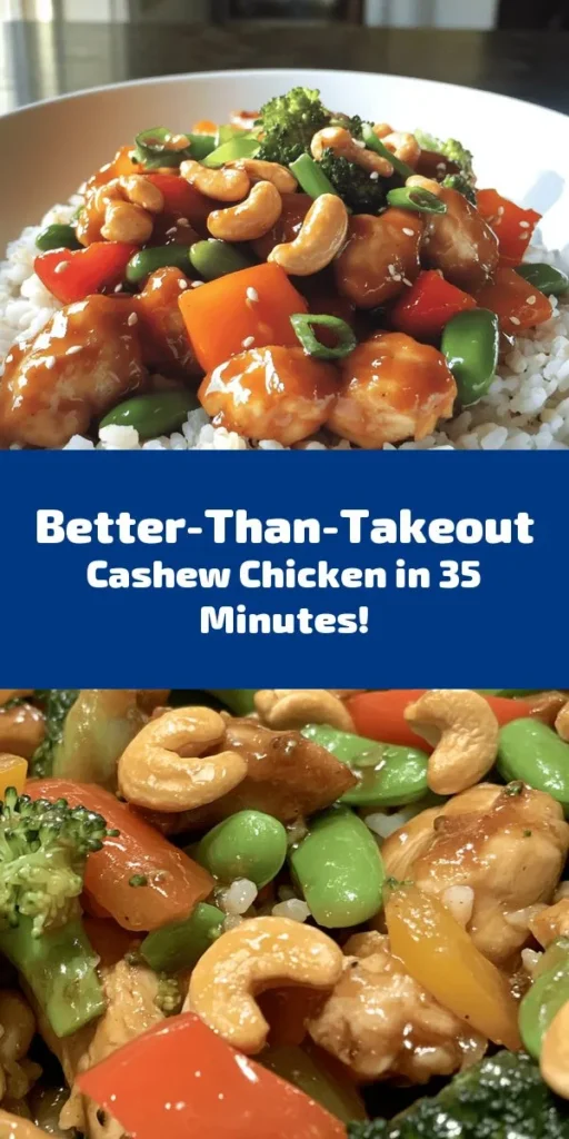 Craving a delicious meal that beats takeout? Try this Better-Than-Takeout Cashew Chicken! This quick and easy recipe features bite-sized chicken pieces tossed in a flavorful sauce with fresh veggies like bell peppers, broccoli, and snap peas. With the added crunch of roasted cashews and served over fluffy jasmine or brown rice, it’s perfect for a weeknight dinner. Enjoy the rich flavors and satisfy your cravings in just 35 minutes!