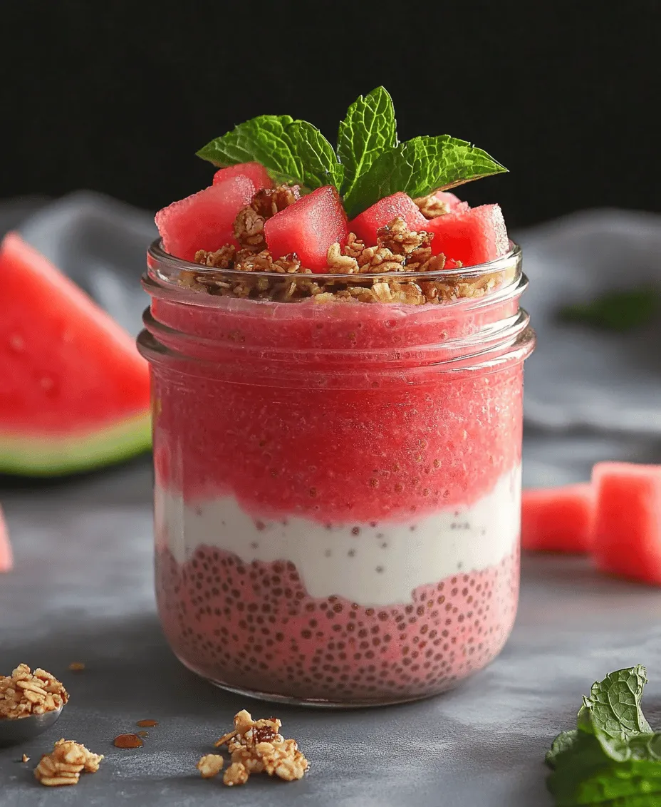 In the world of breakfast options, chia pudding has emerged as a star player, offering a nutritious start to the day that is both easy to prepare and incredibly versatile. This delightful dish not only satisfies hunger but also nourishes the body, making it an ideal choice for health-conscious individuals. Enter the Refreshing Watermelon Chia Pudding Breakfast Jar—a vibrant and flavorful twist on traditional chia pudding that is particularly perfect for those warm summer mornings.