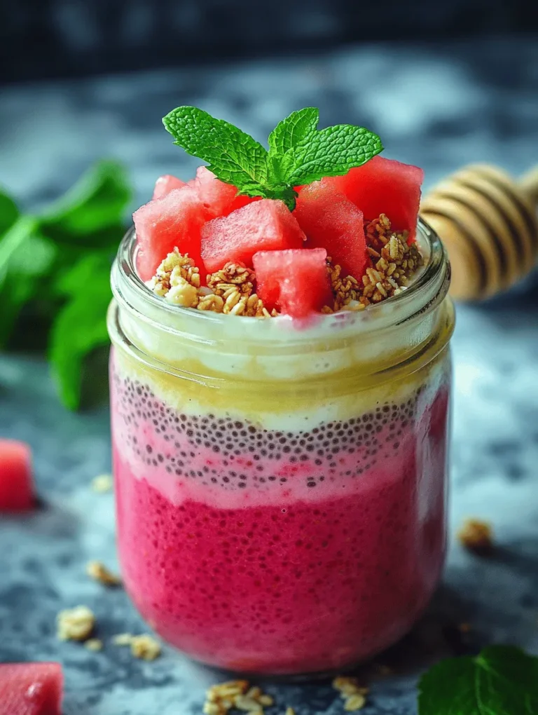 In the world of breakfast options, chia pudding has emerged as a star player, offering a nutritious start to the day that is both easy to prepare and incredibly versatile. This delightful dish not only satisfies hunger but also nourishes the body, making it an ideal choice for health-conscious individuals. Enter the Refreshing Watermelon Chia Pudding Breakfast Jar—a vibrant and flavorful twist on traditional chia pudding that is particularly perfect for those warm summer mornings.