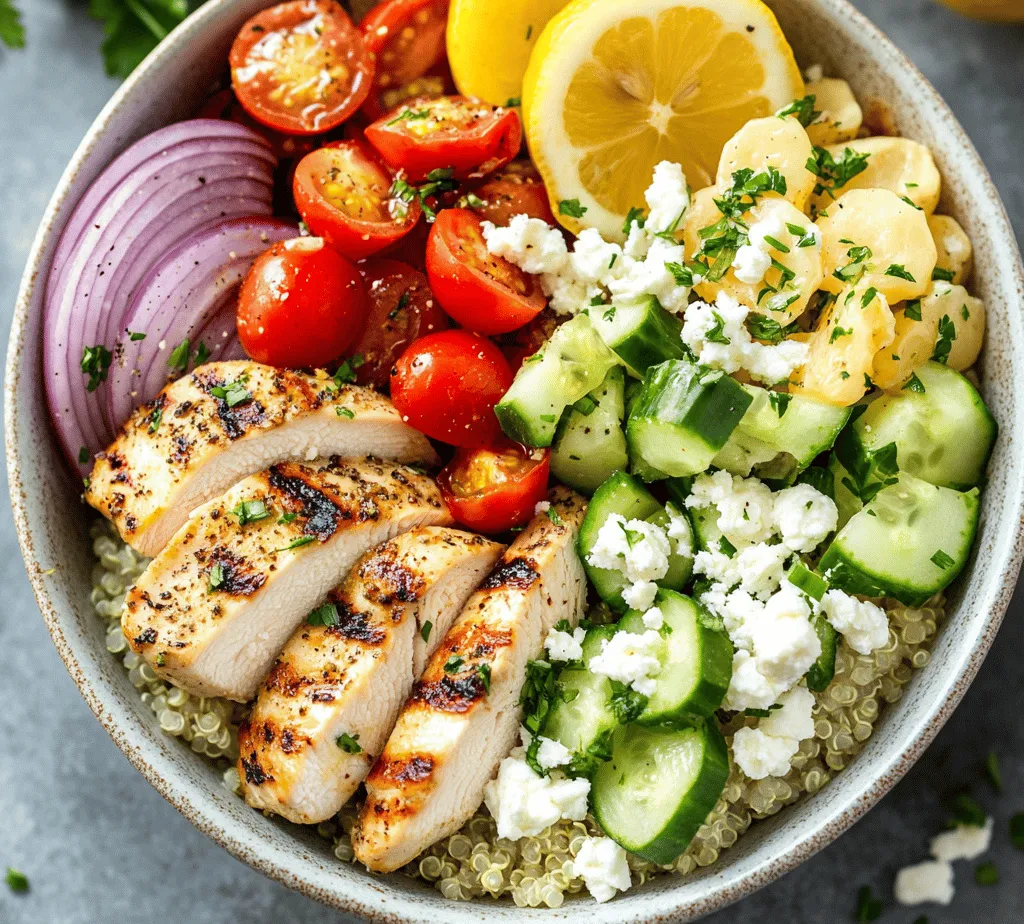 The Mediterranean diet has long been celebrated not only for its vibrant flavors but also for its numerous health benefits. Emphasizing whole foods, healthy fats, and abundant fruits and vegetables, this diet has been linked to reduced risk of chronic diseases, improved heart health, and better weight management. Among the many delightful dishes inspired by this culinary tradition, the Mediterranean-Inspired Lemon-Dill Chicken Bowls stand out as a perfect blend of nutrition and taste. This recipe encapsulates the essence of the Mediterranean lifestyle, making it a fantastic meal option for anyone looking to enjoy a hearty, nourishing dish.
