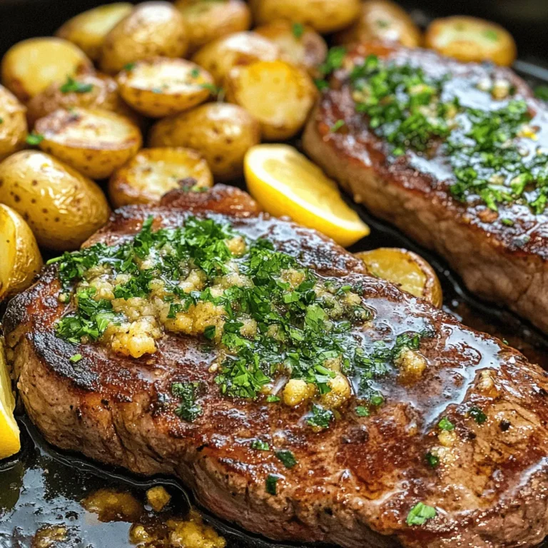 There’s something utterly satisfying about a well-cooked steak paired with crispy, golden potatoes, all bathed in a rich, buttery garlic sauce. Garlic Butter Steak and Potatoes is not just a meal; it’s an experience that brings comfort and indulgence to the dining table. This recipe is perfect for anyone looking to impress guests or simply treat themselves to a lavish dinner at home.
