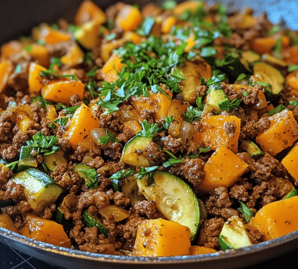 In the fast-paced world we live in, finding a healthy, satisfying meal that can be prepared in minimal time is essential. The Ground Beef Zucchini Sweet Potato Skillet is the perfect solution for busy weeknight dinners. This one-pan dish combines comforting flavors with the nutritional benefits of wholesome ingredients, making it a go-to recipe for families and individuals alike.