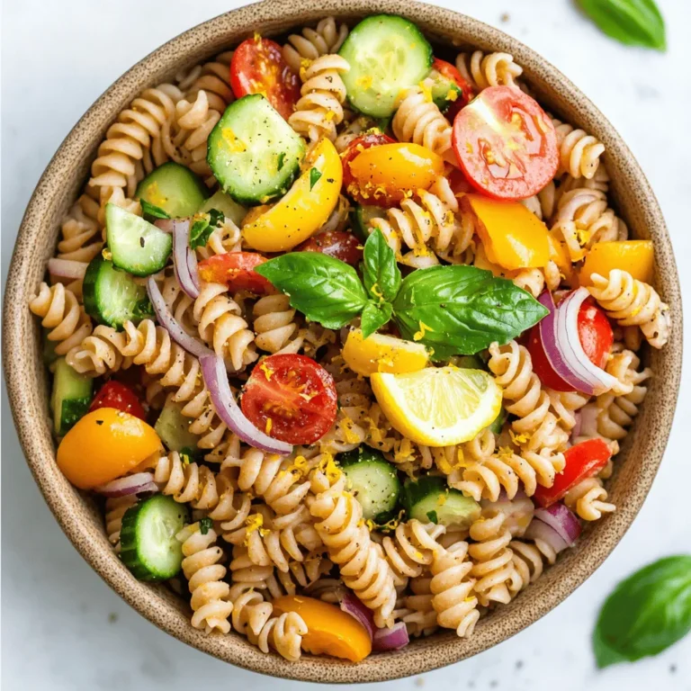 Whole wheat pasta is not just a trendy ingredient; it's a wholesome choice that enriches your dish with numerous health benefits. This type of pasta retains the bran and germ of the wheat, which means it is higher in fiber and protein compared to its refined counterparts. The nutty flavor and firmer texture of whole wheat pasta not only enhance the overall taste of your salad but also contribute to a feeling of fullness, making it an excellent choice for those looking to maintain a balanced diet.