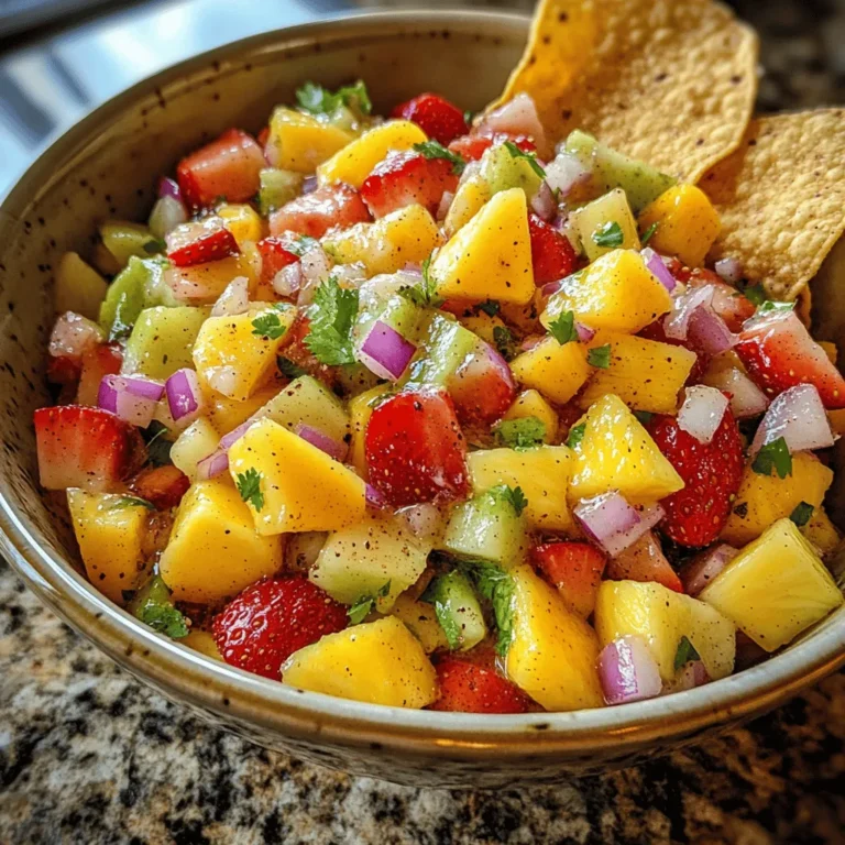 Welcome to a culinary adventure that celebrates vibrant flavors and fresh ingredients! Our Fruity Fiesta Salsa paired with delightful Cinnamon Crunch Chips offers a refreshing twist on traditional salsa, transforming it into a colorful and nutritious dish that’s perfect for any occasion. Whether you’re hosting a summer barbecue, planning a picnic, or simply looking for a healthy snack at home, this unique recipe will tantalize your taste buds and impress your guests.