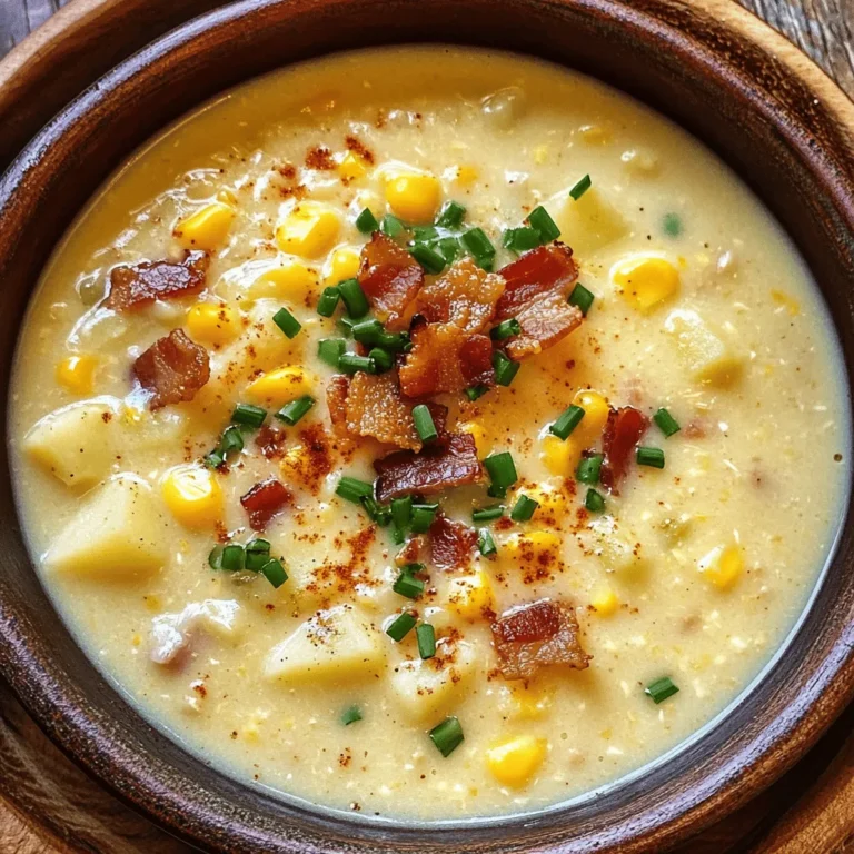 Using fresh ingredients is the heart and soul of any great recipe, and corn chowder is no exception. Fresh corn, harvested at its peak, brings a sweetness and crunch that frozen corn simply cannot replicate. The joy of biting into tender kernels that pop with flavor is unmatched. Additionally, seasonal availability encourages us to visit local farmer's markets, where we can find the freshest produce and support local agriculture.