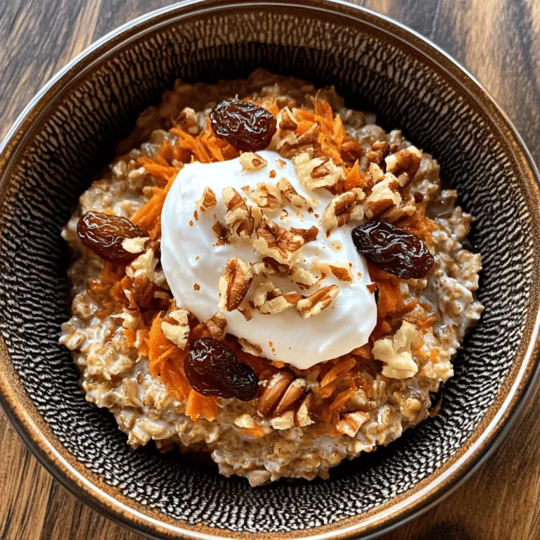 Mornings can often feel rushed, leaving little time to prepare a nutritious meal that also satisfies our taste buds. Enter the Carrot Cake Oatmeal Delight: a scrumptious breakfast option that cleverly marries the beloved flavors of traditional carrot cake with the wholesome goodness of oatmeal. This delightful dish not only promises to kickstart your day but also offers a host of health benefits that make it a perfect choice for various dietary preferences, including dairy-free options.