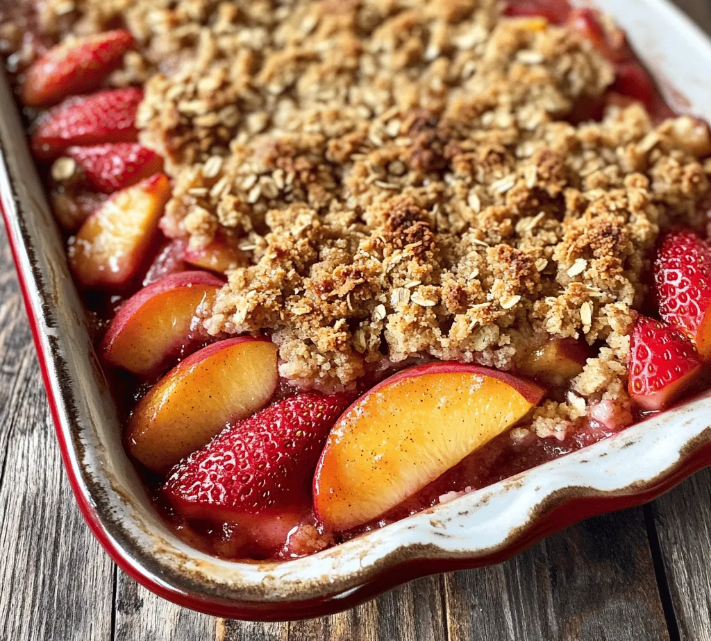As the sun shines brightly and summer days stretch long, there's a simple joy in enjoying fresh, seasonal fruits. One of the best ways to celebrate the bounty of summer is with a delightful dessert that captures the flavors of the season: Strawberry Peach Crisp. This recipe combines the tart sweetness of strawberries and the juicy, aromatic essence of peaches, creating a dish that is not only delicious but also visually stunning.