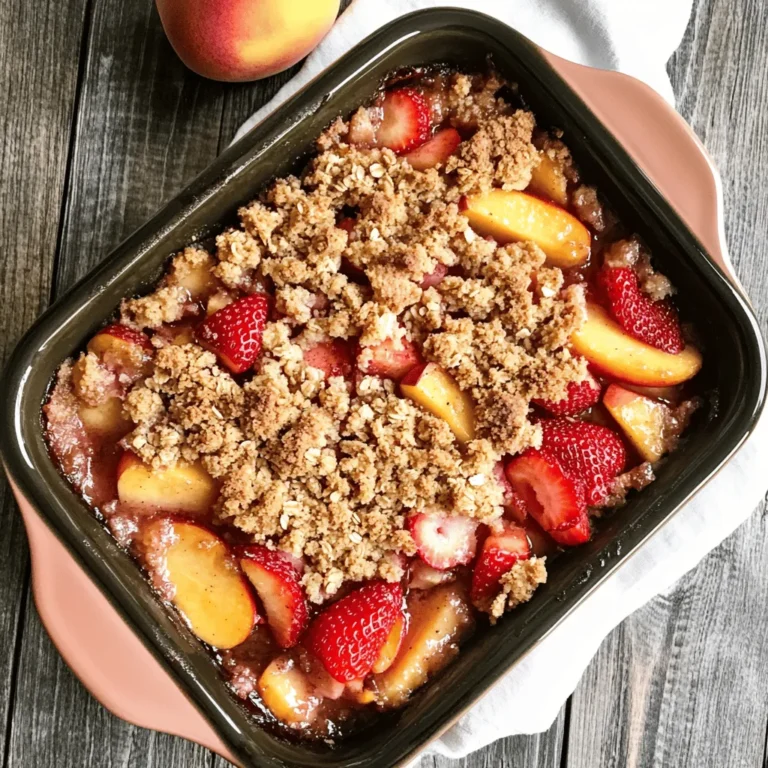As the sun shines brightly and summer days stretch long, there's a simple joy in enjoying fresh, seasonal fruits. One of the best ways to celebrate the bounty of summer is with a delightful dessert that captures the flavors of the season: Strawberry Peach Crisp. This recipe combines the tart sweetness of strawberries and the juicy, aromatic essence of peaches, creating a dish that is not only delicious but also visually stunning.