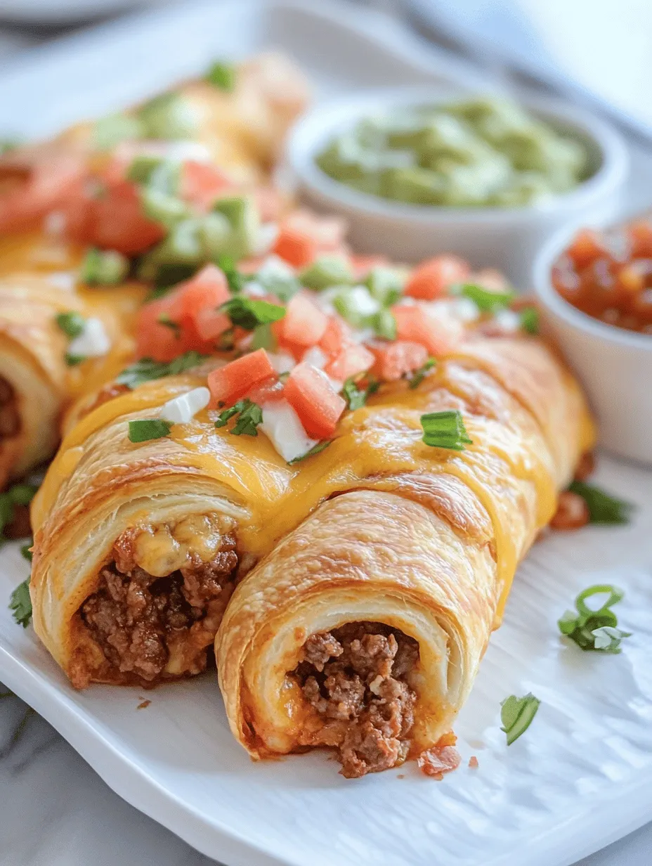 In the realm of comfort food, few dishes can match the simple yet delectable appeal of Cheesy Taco Sticks. This recipe combines the beloved flavors of tacos with the delightful convenience of crescent roll dough, creating a dish that is not only easy to make but also incredibly satisfying. Ideal for gatherings, snacks, or quick weeknight meals, Cheesy Taco Sticks are a hit among both kids and adults alike. Their versatility allows them to shine at parties, serve as a fun family dinner, or even act as a tasty after-school snack.