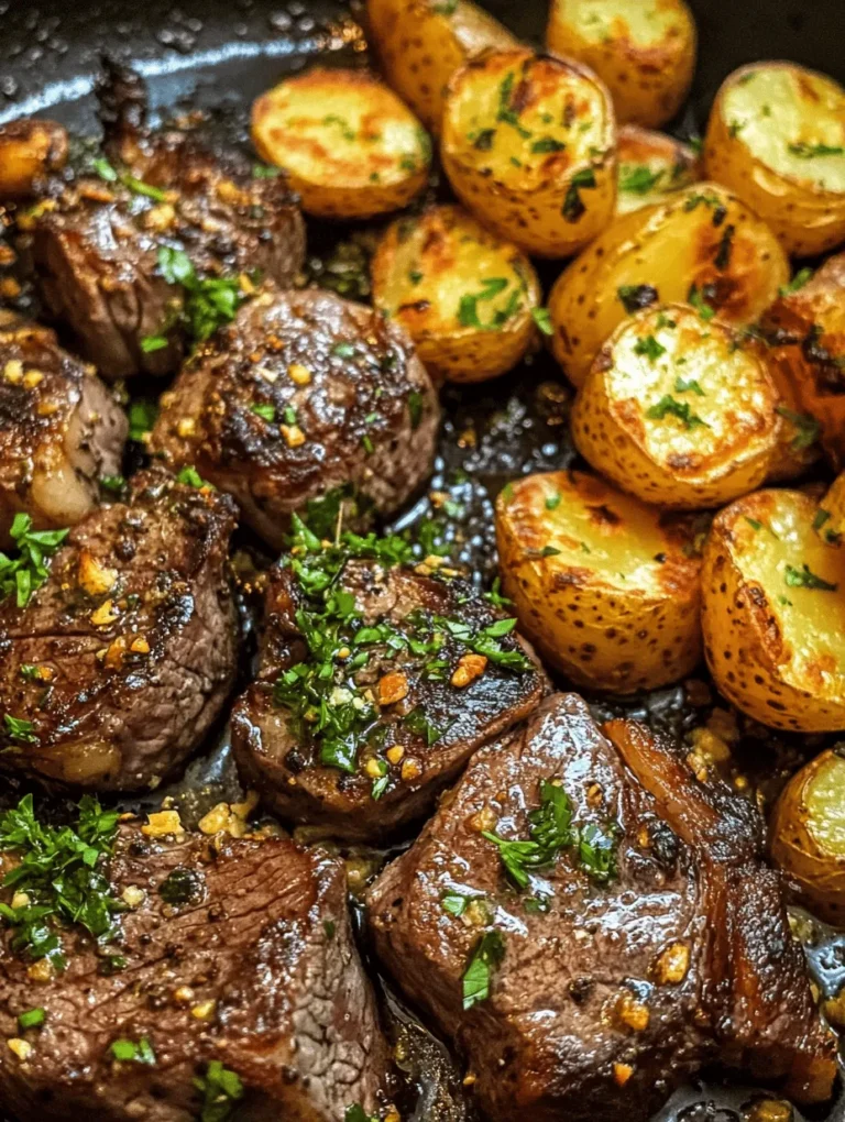 If you're on the hunt for a quick yet mouthwatering meal that offers a delightful combination of flavors and textures, look no further than Sizzling Garlic Butter Steak Bites paired with crispy potatoes. This dish is not only a feast for the senses but also a versatile option that can fit into any weeknight dinner or weekend gathering. Imagine tender, juicy pieces of sirloin steak seared to perfection, bathed in aromatic garlic butter, and served alongside golden, crispy baby potatoes that are simply irresistible.