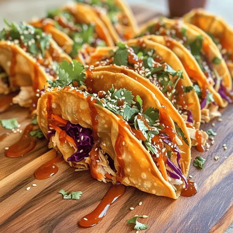 Welcome to the world of fusion cuisine, where diverse culinary traditions collide to create something truly unique and delightful! One such dish that perfectly exemplifies this blend is the Asian Chicken Wonton Tacos. This recipe combines the savory, aromatic flavors of traditional Asian cooking with the fun, portable nature of tacos, making it a hit for any occasion. Whether you're a busy parent looking to spice up weeknight dinners, a party host wanting to impress guests with an innovative appetizer, or simply an adventurous foodie eager to explore new tastes, these wonton tacos are sure to satisfy.