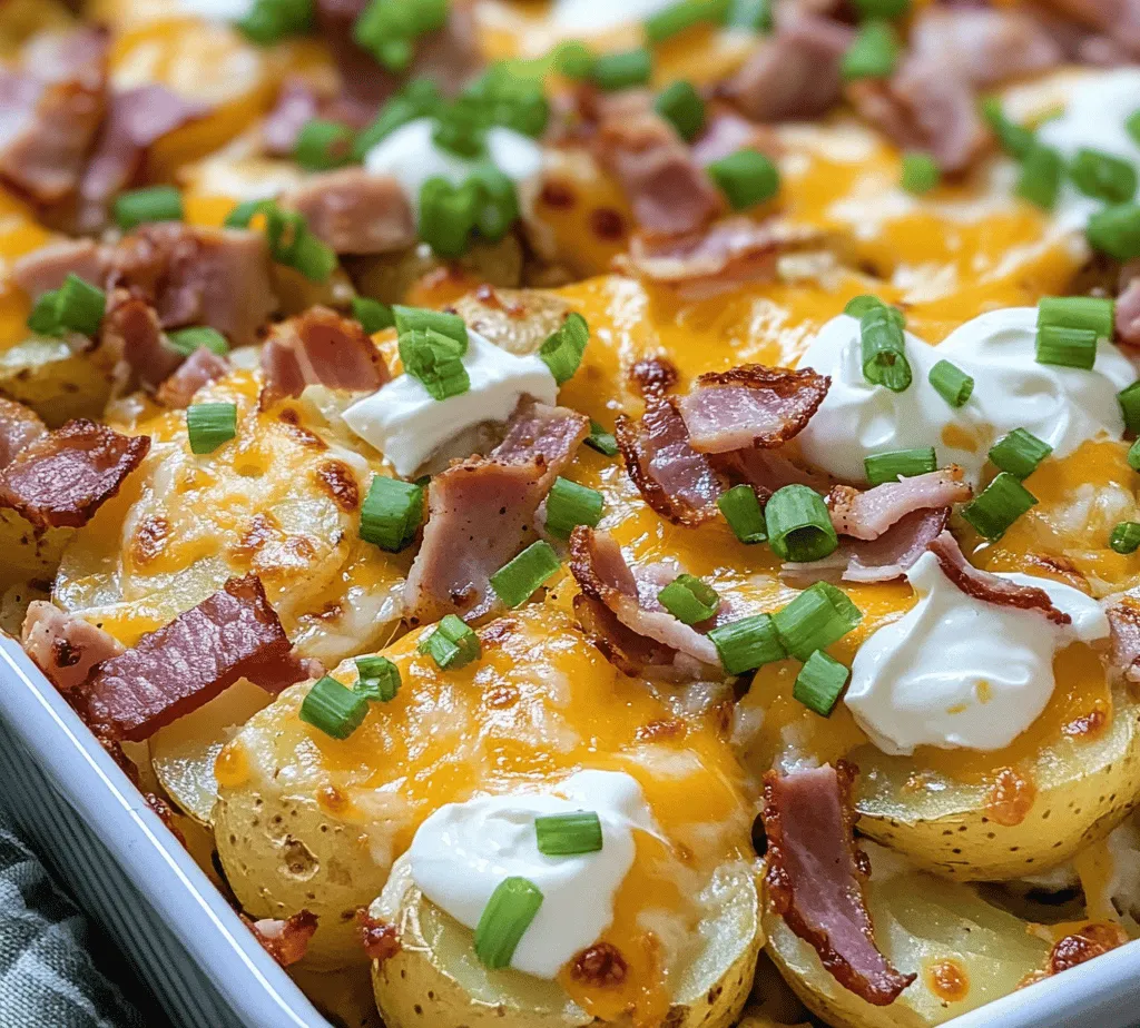When it comes to comfort food, few dishes can rival the heartwarming appeal of Sizzling Ham & Bacon Cheesy Potatoes. This delectable dish embodies everything we love about comfort food: it’s rich, savory, and utterly satisfying. Perfect for family gatherings, potlucks, or even a quick weeknight dinner, these cheesy potatoes are a guaranteed crowd-pleaser. With layers of flavor from crispy bacon, savory ham, and a luscious cheese blend, this dish is an indulgence that you’ll want to make again and again.